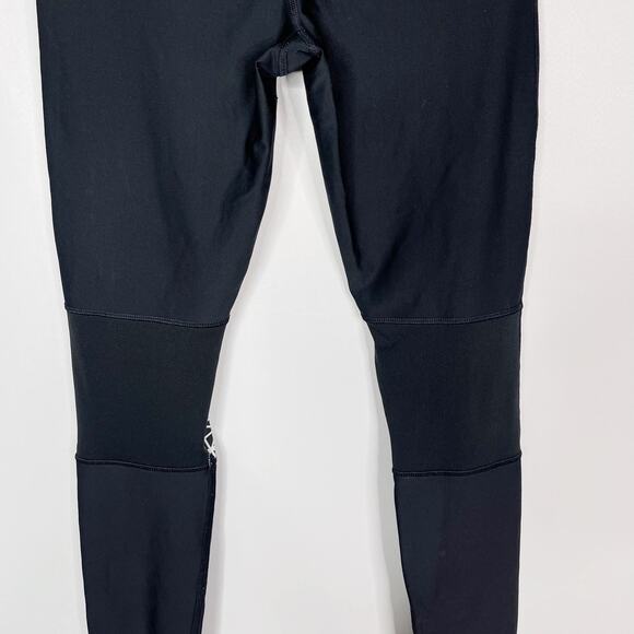 Under Armour Womens Medium M Black White Geometric Print Colorblock Leggings - Picture 8 of 14